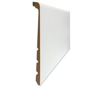 Plinthe de recouvrement revetue papier blanc 14x120x2200mm 0