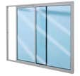 BAIE coulissante aluminium H 215 X L 240 avec rupture de pont thermique GRIS
