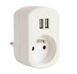 MULTIPRISE BIPLITE 2X16A + 2USB
