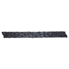 Frise galets scie noir l.10 x L.100 cm
