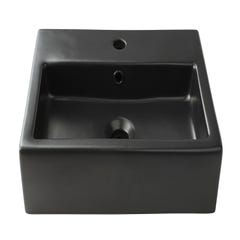 Vasque salle de bain céramique noir l.52 x H.15 x P.42 cm Dedalo 1