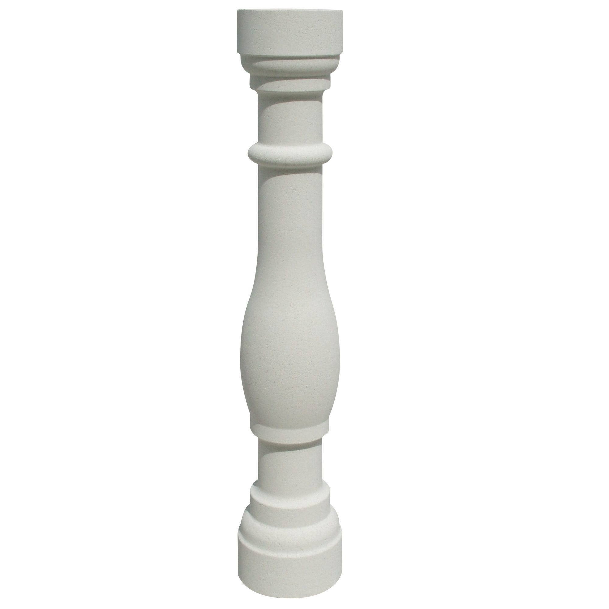 Bloc pilier lisse blanc 30 x 30 cm, Haut 16,7 cm 3