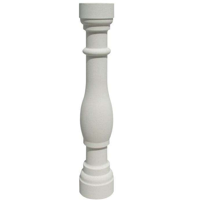 Bloc pilier lisse blanc 30 x 30 cm, Haut 16,7 cm 3