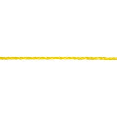 Corde tressée polypropylène jaune, résistance rupture indicative 200kg, diamètre 4mm 0