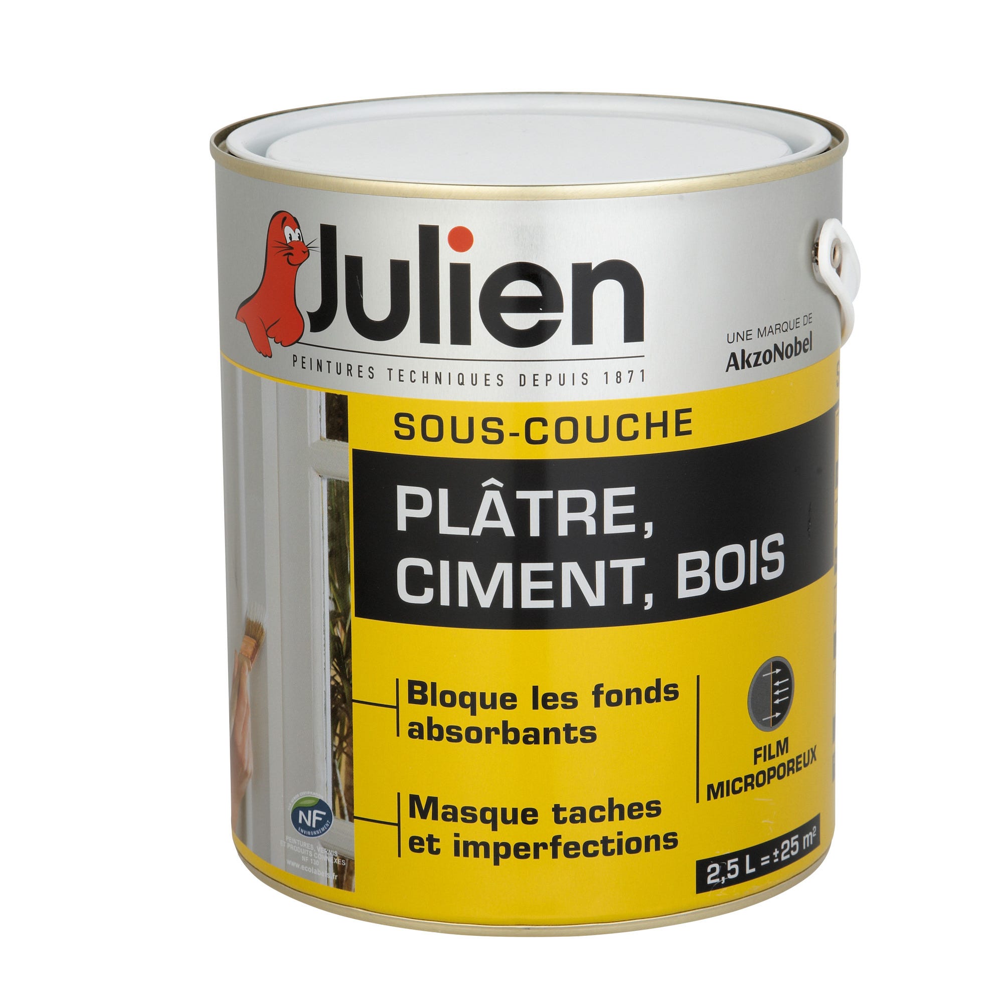 Julien Sous-couche plâtre, ciment, bois 2,5L 0