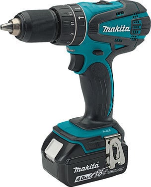 Perceuse Visseuse Makita A Percussion Sans Fil 18v Dhp456rmj 2 Batteries 4ah Makpac Bricoman