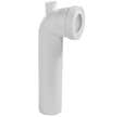 Pipe WC rigide longue coudée mâle Ø100 mm avec piquage femelle Ø40 mm