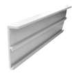 Aile de 60mm recouvrement pour porte d'entrée 75mm Aluminium blanche