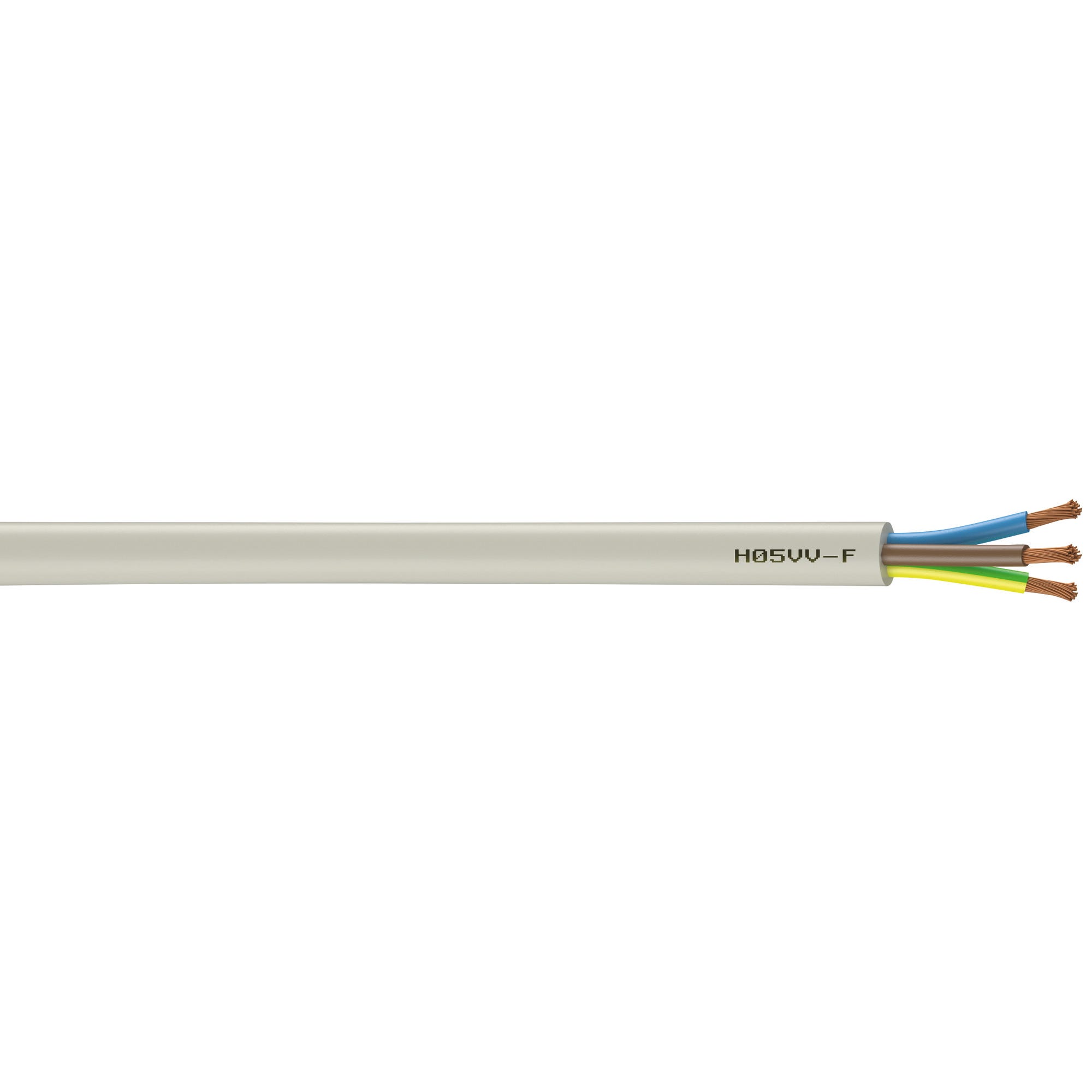Cable électrique HO5VVF 3G 1,5 mm² Couronne 25 m - NEXANS FRANCE  0