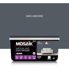 Peinture intérieure multi support acrylique velours gris ardois 2,5 L Mosaline - MOSAIK 0