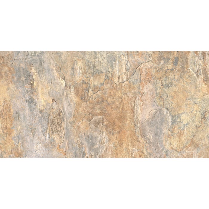 Carrelage sol extérieur effet pierre l.41 x L.66 cm - Ardesia Ocre 0
