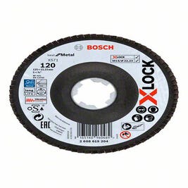 Disque à lamelles X-Lock grain 120 plateau fibre pour meuleuse X-Lock Diam.125 mm - BOSCH PROFESSIONNEL 0