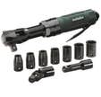 Tournevis à cliquet pneumatique pour compresseur + 7 douilles carré 1/2'' METABO DRS68 Vissage air comprimé 604119500