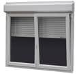 Fenêtre PVC volet roulant intégré 2 vantauxl H95xL120cm avec Oscillo-battant