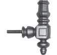 Equerre pour rampe fonte intérieure D.16,5 mm