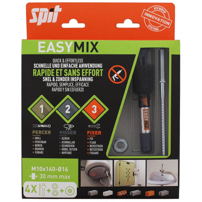 pack scellement chimique easymix unidose m10 x4 - SPIT 0