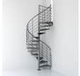 Escalier colimaçon Despina Xtra gris anthracite 13 hauteurs Diam.110 cm