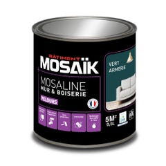 Peinture intérieure multi support acrylique velours vert armerie 0,5 L Mosaline - MOSAIK 2