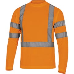 Tee shirt haute visibilité à manches longues orange  T.M - DELTA PLUS 0