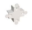 Système d'assemblage quatro pour tablettes d'Ep.18 mm, lot de 4 pièces