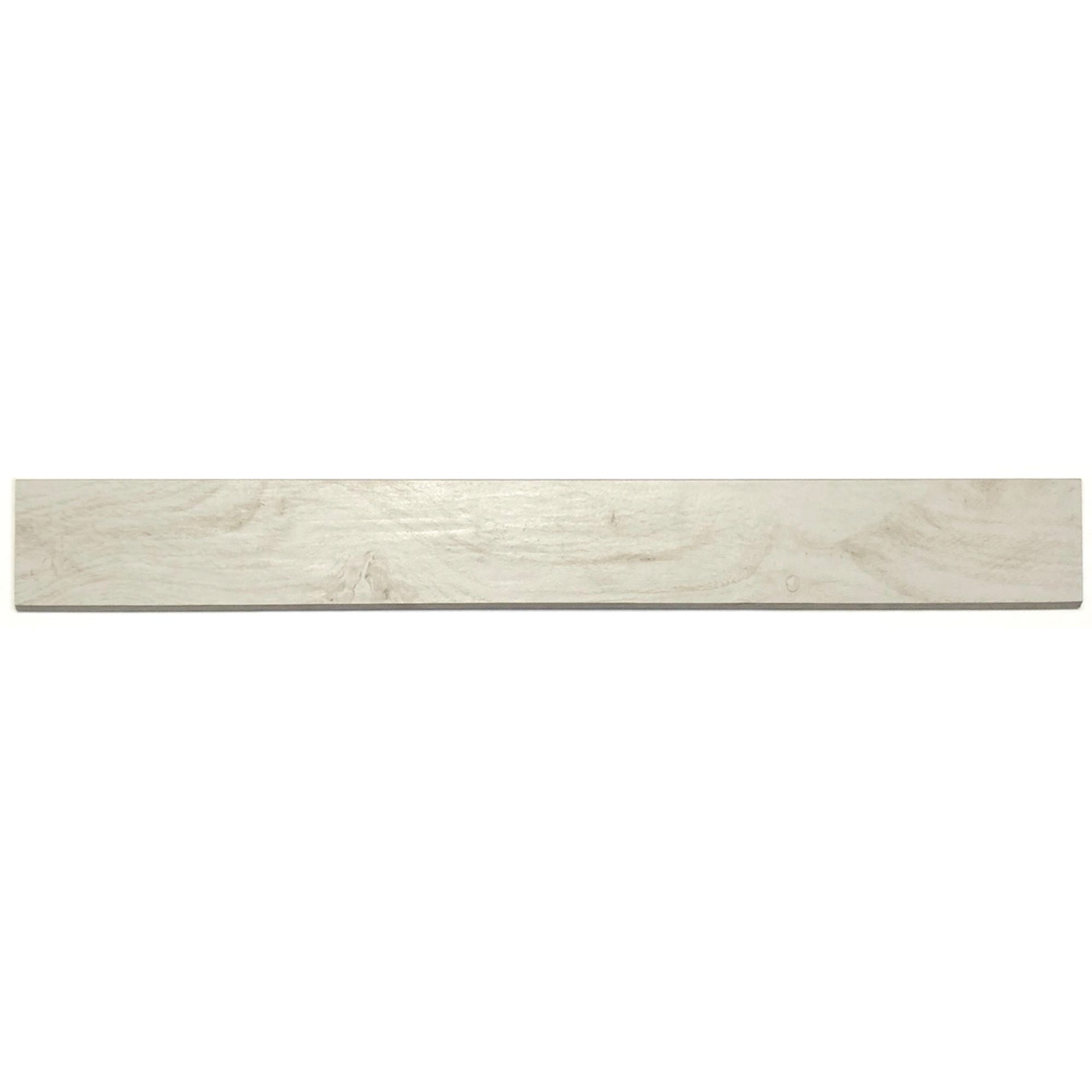 Plinthe carrelage effet bois H.7.5 x L.60 cm - Silva blanc  0