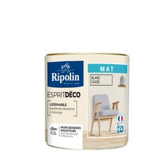 Peinture intérieure multi-supports acrylique mat blanc cassé 0,5 L Esprit déco - RIPOLIN 2