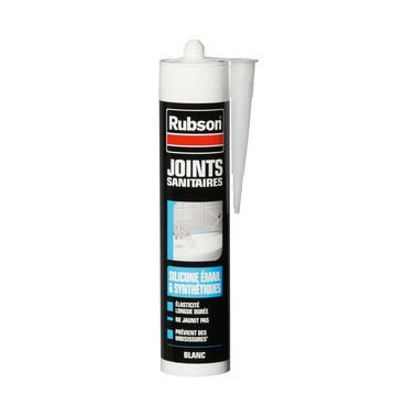 Lots de 2 cartouches silicone joint sanitaire RUBSON Blanc 280ml 1