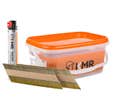 Lot de 1000 pointes 2,8 x 50 crantés inox A4 + 1 cartouche - KMR