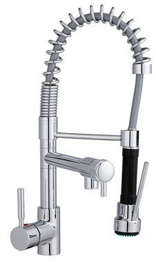 mitigeur de cuisine avec douchette chrome cuisto bricoman