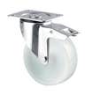 ROULETTE PIVOTANTE POLYPROPYLENE FREIN D80