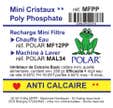 Recharge mini poly-phosphate 250gr anti calcaire pour eau de 10 à 30°f réf. MFPP pour Filtre :  MF12PP - POLAR