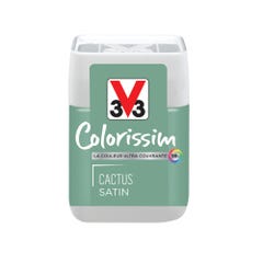 Peinture intérieure multi-supports testeur acrylique satin cactus 75 ml - V33 COLORISSIM 0