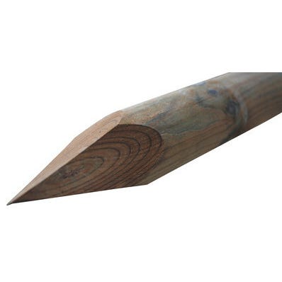 poteau rond pin a pointe classe 3 h 150 x diam 6 cm bricoman