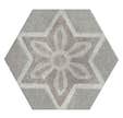 Parement hexagonal gris effet pierre l.15 x L.17,3 cm Cementi