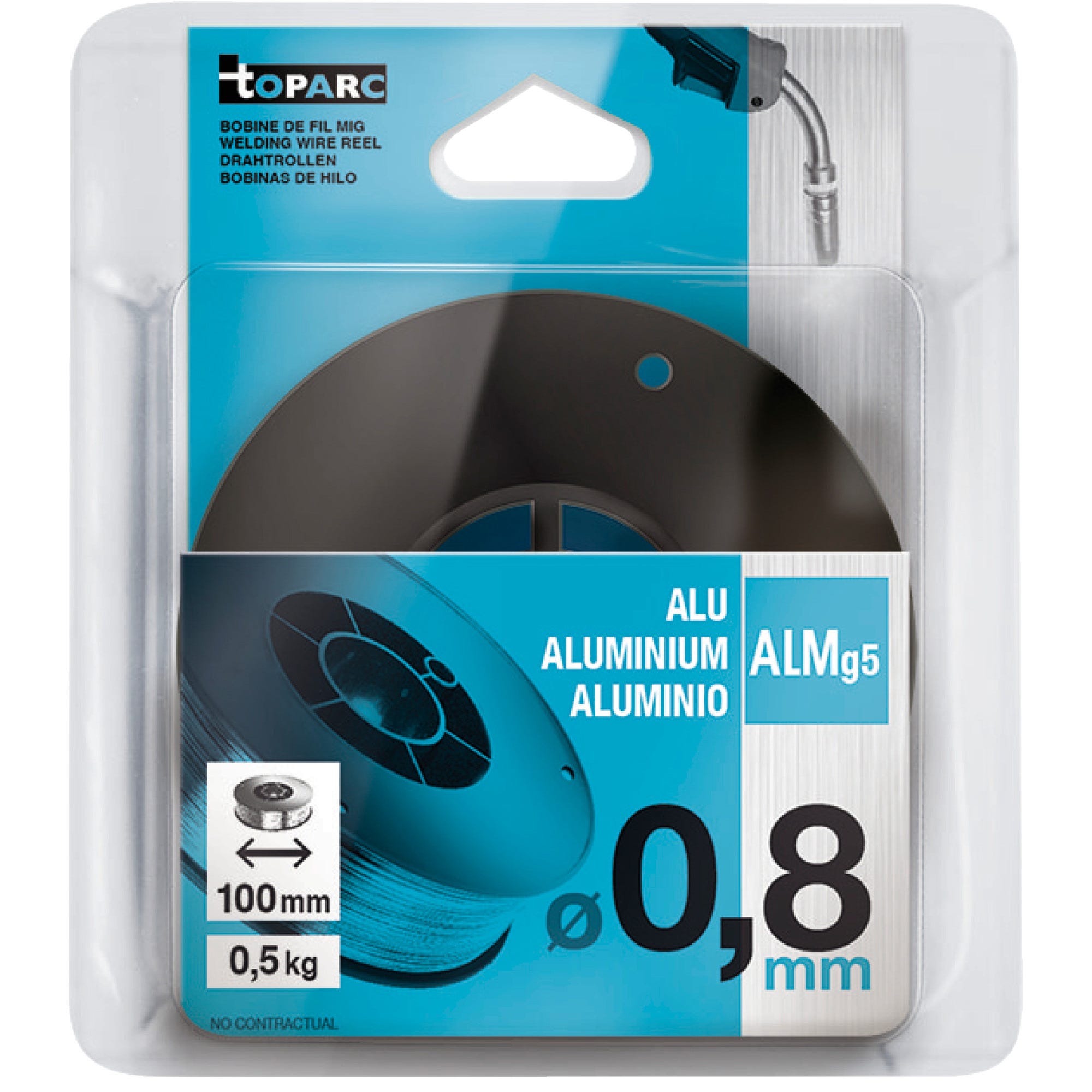 Fil plein aluminium Diam.0,8 mm 0,5 kg 0