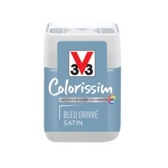 Peinture intérieure multi-supports testeur acrylique satin bleu givré 75 ml - V33 COLORISSIM 0