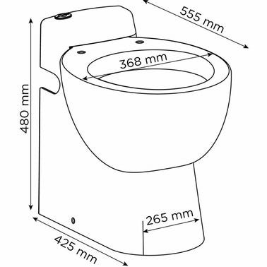 WC à poser avec broyeur intégré Sanicompact Pro - C11STD SFA 1
