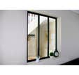 STRUCTURE POUR VERRIERE D'INTERIEUR ALUMINIUM 3 CARREAUX NOIR