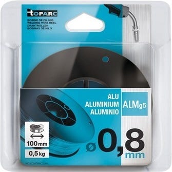 Fil plein aluminium Diam.0,8 mm 0,5 kg