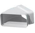 COUDE 45° HORIZONTAL PVC RECT. 55X110MM