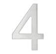 CHIFFRE 4 H.76MM INOX - ADHESIF