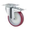 ROULETTE PIVOTANTE POLYURETHANE FREIN D100