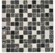 Mosaïque déco noir et blanc l.31 x L.31 cm