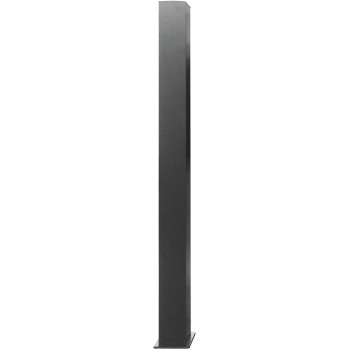 Poteau aluminium noir pour portail complet, 15 x 15 x 210 cm Ep.2 mm 0