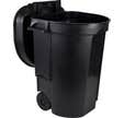 POUBELLE 110L A ROULETTES NOIRE
