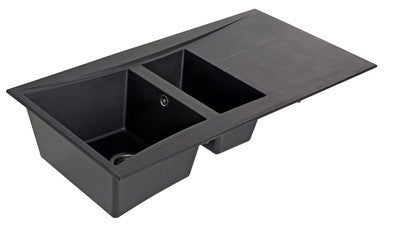 Evier A Encastrer Sevy Granite Noir Bricoman