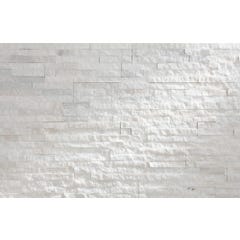 Plaquette de parement pierre naturelle blanc l.18 x L.40 cm Canyon 8 3