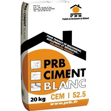Ciment blanc 20 kg - PRB 1