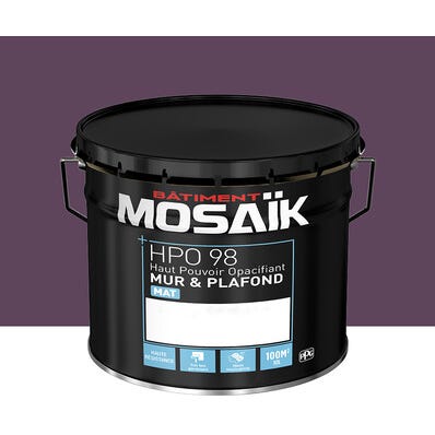 Peinture intérieure mat violet héliptérum teintée en machine 10L HPO - MOSAIK 1
