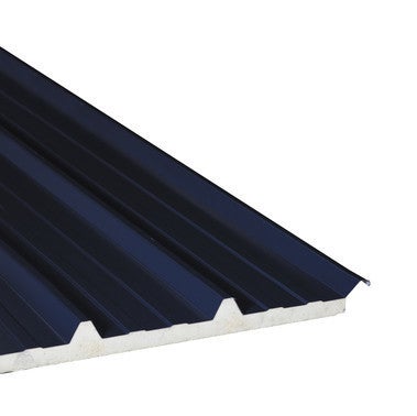 Plaque Acier Isole En Polyurethane Ep40mm Bleu 5008 3m10 Bricoman